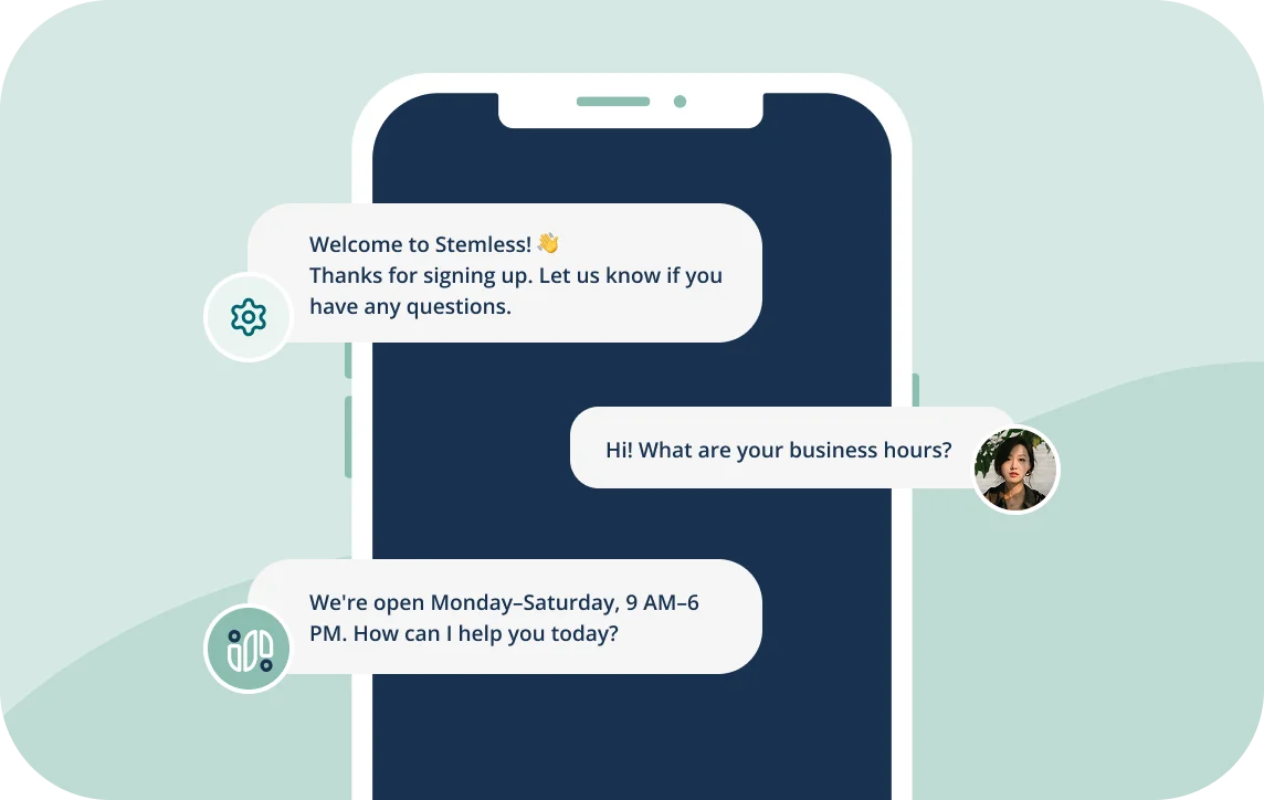 MOE replying automatically to a customer who responded to an automated text