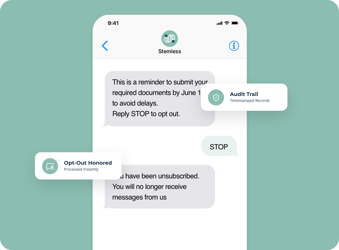 Opt-Out and Compliance Documentation Built In
